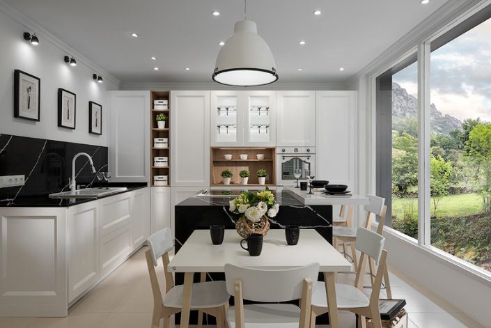 Fotografía profesional comercial de interiores cocina silestone cosentino ikea asturias producto