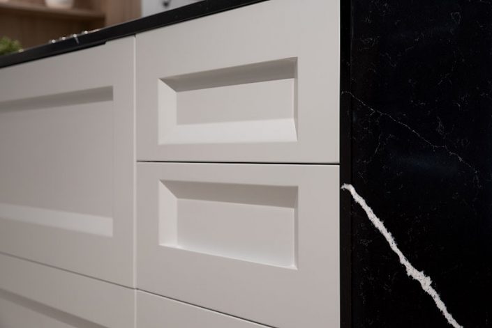 kitchen professional photographer product interiors cabinet countertop silestone cosentino eternal suede black white Asturias Gijon